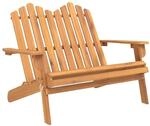 vidaXL Adirondack-Gartenbank 126 cm Massivholz Akazie