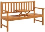 Outsunny Gartenbank mit Ausklappbarem Tisch Rustikales Design