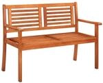 vidaXL 2-Sitzer-Gartenbank mit Auflage 120 cm Massivholz Eukalyptus Anthrazit