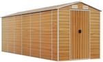 vidaXL Ger&auml;tehaus Hellbraun 191x555x198 cm Verzinkter Stahl 1843991