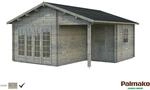 Palmako Irene Holz-Gartenhaus Grau Satteldach Tauchgrundiert 530 cm x 550 cm