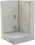 EHL St&uuml;tzwinkel L-Stein Einleitig 50 cm x 80 cm Sicht Lf.1 Ecke Wandst&auml;rke 12...