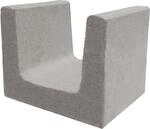 Beton U-Stein Grau 40 cm x 50 cm x 40 cm