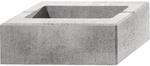 Kann Lindeza-Mauer Normalstein 40 cm x 20 cm x 15 cm Grau-Alpin