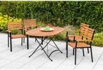 Merxx Schlossgarten Set 5lg. Klapptisch Oval 140 x 90 cm