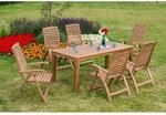 Gartenm&ouml;bel-Set Paraiba 7-tlg. Braun inkl. Tisch 185 cm x 90 cm