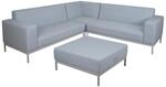 MCW Alu-Garten-Garnitur C47 4-teilig Blau ohne Ablage ohne Kissen