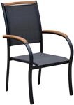 Merxx Siena Stapelsessel 2er-Set Silber-Grau