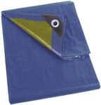 Perel Abdeckplane Blau/Khaki stark 6 x 10 m