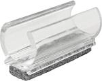 Wagner Klemmschalengleiter EH 0692 f&uuml;r Rundrohre &Oslash; 1,9 cm Transparent 4 St&uuml;ck