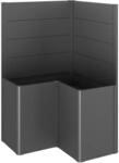 Biohort Sichtschutz zu Belvedere L100 2Stk ohne Acrylglas Quarzgrau-Metallic