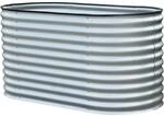 Floraworld Hochbeet Welle 160 cm x 80 cm x 82 cm Silber