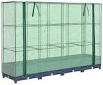 vidaXL Hochbeet mit Gew&auml;chshausabdeckung Rattanoptik 160x40x123 cm 4015826