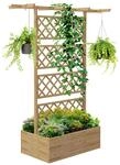 Outsunny Garten-Bett Tannenholz Naturholz 160L x 55B x 183H cm