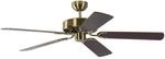 Pepeo Deckenventilator Potkuri Messing Antik - Mahagoni 132 cm mit Zugkette