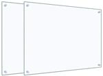 vidaXL K&uuml;chenr&uuml;ckw&auml;nde 2 Stk Transparent 80x60 cm Hartglas 3315794
