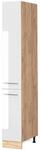 Vicco Apothekerschrank Fame-Line Wei&szlig; Hochglanz/Goldkraft Eiche 30 cm