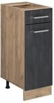 Vicco K&uuml;chenunterschrank R-Line Schwarz Beton 30 cm ohne Arbeitsplatte mit...