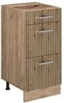 Vicco K&uuml;chenunterschrank R-Line Artisan-Eiche/Goldkraft Eiche 40 cm mit Schubladen