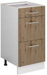 Vicco K&uuml;chenunterschrank R-Line Artisan-Eiche/Wei&szlig; 40 cm mit Schubladen ohne