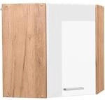Vicco Eckh&auml;ngeschrank R-Line K&uuml;chen-Eckschrank Wei&szlig; Hochglanz/Goldkraft...