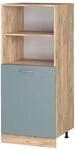 Vicco Herdumbauschrank R-Line Herdschrank Blau-Grau/Goldkraft Eiche 60 cm