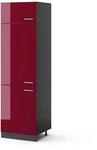 Vicco K&uuml;hlumbauschrank R-Line Hochschrank f&uuml;r die K&uuml;che Bordeaux