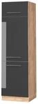 Vicco K&uuml;hlumbauschrank Fame-Line Anthrazit Hochglanz/Goldkraft Eiche 60 cm