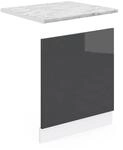 Vicco Frontblende R-Line Geschirrsp&uuml;ler Frontt&uuml;r Anthrazit Hochglanz/Wei&szlig; 60 cm AP