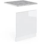 Vicco Frontblende R-Line Geschirrsp&uuml;ler Frontt&uuml;r Wei&szlig; Hochglanz/Wei&szlig; 60 cm AP