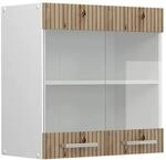 Vicco K&uuml;chenglasschrank R-Line Glash&auml;ngeschrank Artisan-Eiche/Wei&szlig; 60 cm