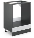 Vicco Herdumbauschrank R-Line Wei&szlig; Landhaus/Anthrazit 60 cm ohne Arbeitsplatte