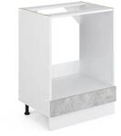 Vicco Herdumbauschrank R-Line Herdschrank Beton/Wei&szlig; 60 cm ohne Arbeitsplatte