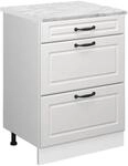 Vicco Schubladenschrank R-Line Schubladenschrank f&uuml;r die K&uuml;che Wei&szlig; Landhaus 60 cm