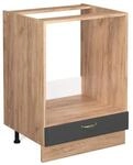 Vicco Herdumbauschrank Fame-Line Anthrazit-Gold/Goldkraft Eiche 60 cm ohne