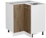 Vicco Eckunterschrank R-Line Artisan-Eiche/Wei&szlig; 76 cm ohne Arbeitsplatte