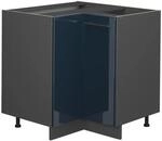 Vicco Eckunterschrank Fame-Line Dunkelblau Hochglanz 81 cm ohne Arbeitsplatte