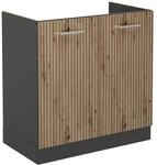 Vicco Sp&uuml;lenunterschrank R-Line Artisan-Eiche/Anthrazit 80 cm ohne...