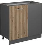 Vicco Eckunterschrank R-Line Artisan-Eiche/Anthrazit 86 cm ohne Arbeitsplatte