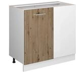 Vicco Eckunterschrank R-Line Artisan-Eiche/Wei&szlig; 86 cm ohne Arbeitsplatte