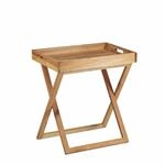 Relaxdays Tabletttisch Walnuss Holz Natur Klappbar 54 cm x 52 cm x 36 cm 2,5 kg