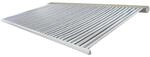MCW Kassetten-Markise H124 mit Volant 5x3m Polyester Grau/Wei&szlig;