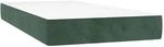 vidaXL Taschenfederkernmatratze Dunkelgr&uuml;n 100x210x20 cm Samt 4016573