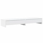 vidaXL Monitorst&auml;nder mit Schubladen Wei&szlig; 100 x 27 x 15 cm Holzwerkstoff 854670