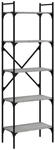 vidaXL B&uuml;cherregal 5 F&auml;cher Grau Sonoma 56x31,5x174 cm Holzwerkstoff