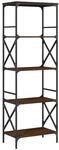 vidaXL B&uuml;cherregal 5 B&ouml;den Braun Eiche-Optik 59x35x171cm Holzwerkstoff