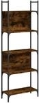 vidaXL B&uuml;cherregal 5 B&ouml;den R&auml;uchereiche 60,5x24x166,5 cm Holzwerkstoff