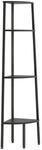 vidaXL Eckregal mit 4 Ablagen Schwarz 45,5x31,5x150 cm