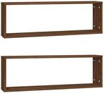 vidaXL Wandregale 2 Stk Braun Eichen-Optik 80x15x26,5cm Holzwerkstoff 815921