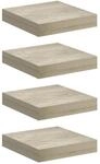 vidaXL Schwebende Wandregale 4 Stk Eichefarben 23x23,5x3,8cm MDF 323867